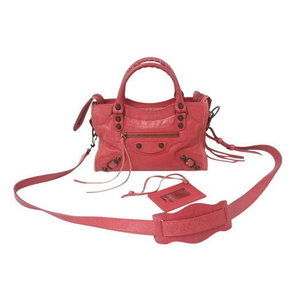 Balenciaga City Bag Pink Red Leather